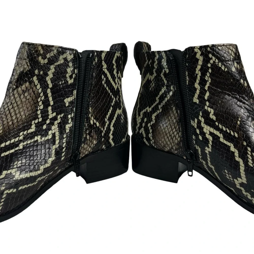 Vionic Clara Boa Snakeskin Ankle Boots Sz 7 Retro Y2K Minimallist Chic Y2K Boots